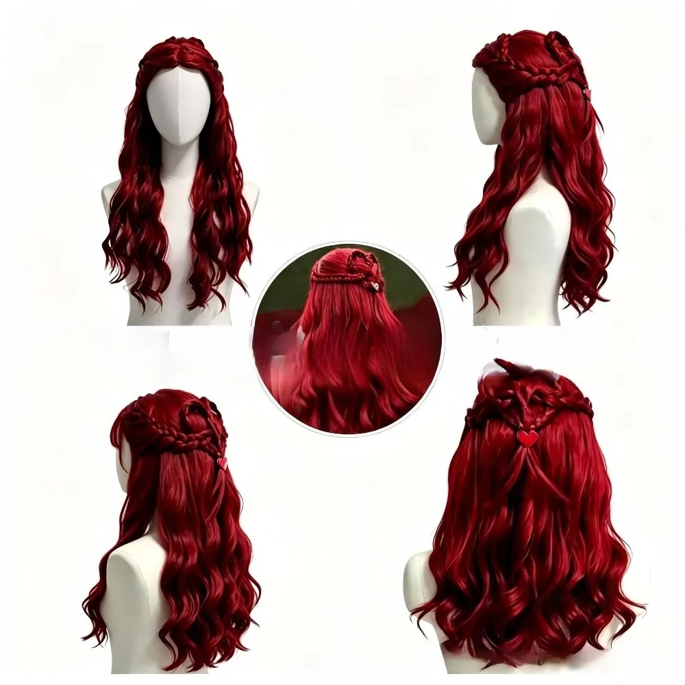 2026 Red Blue Long Curly Synth - Women'S Red Accessories review and price