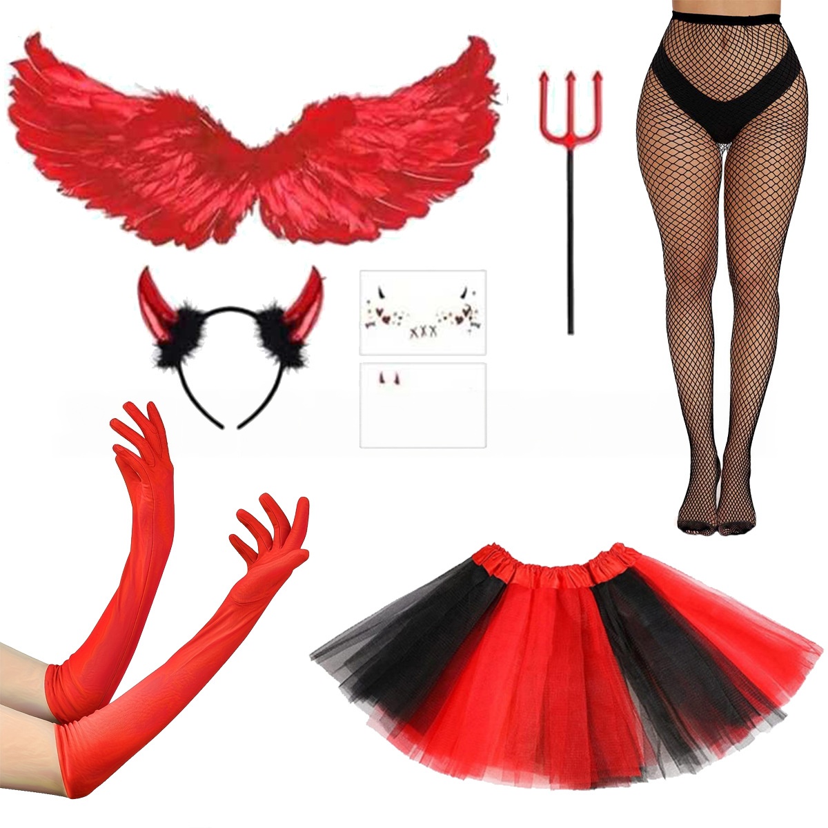 Halloween Cosplay Red Devil He - Women'S Red Accessories review and price
