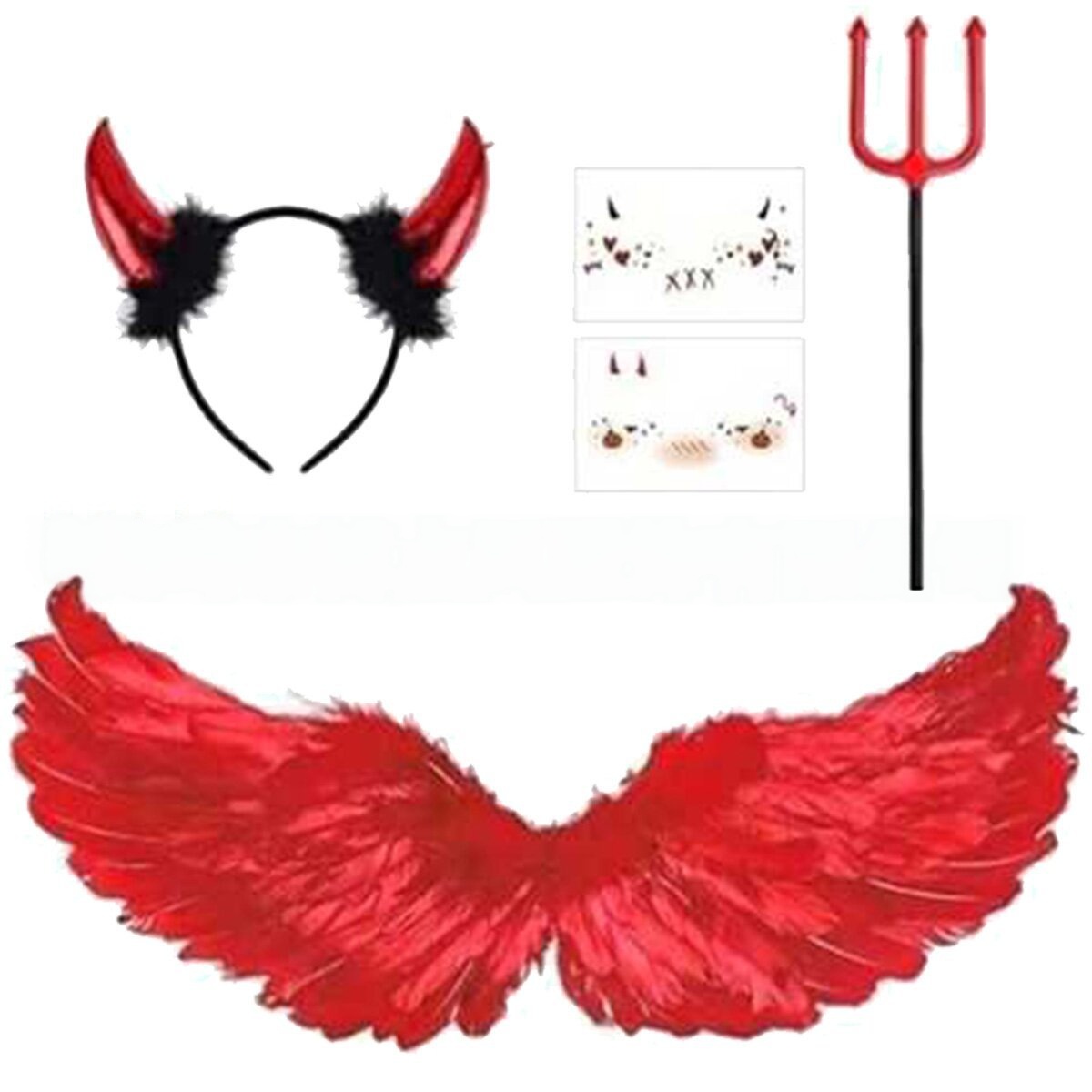 Halloween Cosplay Red Devil He - Women'S Red Accessories review and price