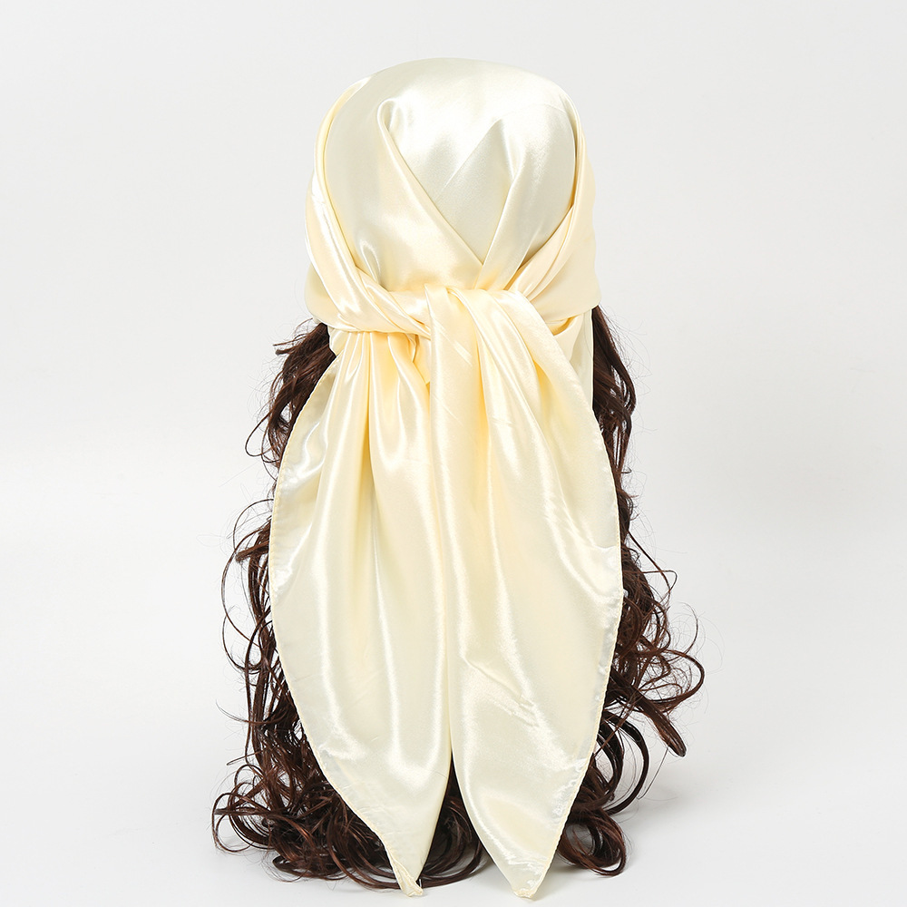 90cm Solid Colors Neckerchief  - Silk Scarf Square review and price