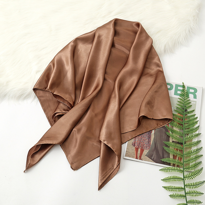 90cm Solid Colors Neckerchief  - Silk Scarf Square review and price